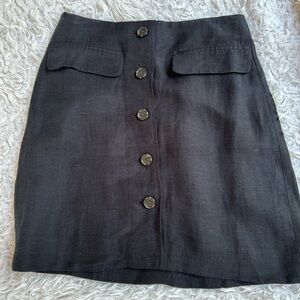 NWT j crew navy skirt button pockets mini sz xxs